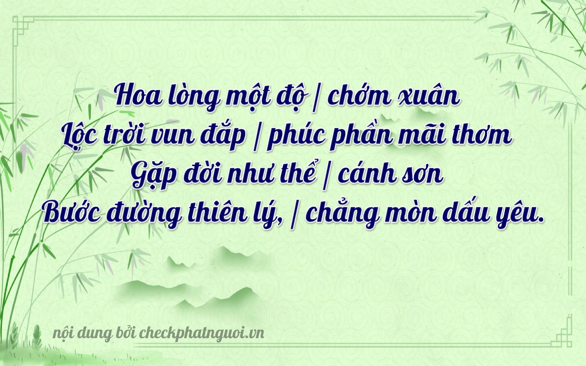 Bài thơ ý nghĩa cho <b>biển số 49AB-01245</b> tại website checkphatnguoi.vn