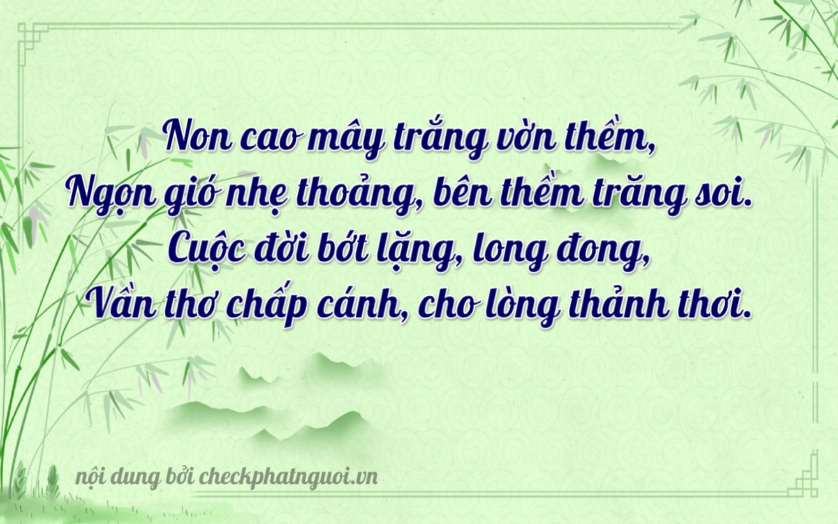 Bài thơ ý nghĩa cho <b>biển số 49AH-06000</b> tại website checkphatnguoi.vn