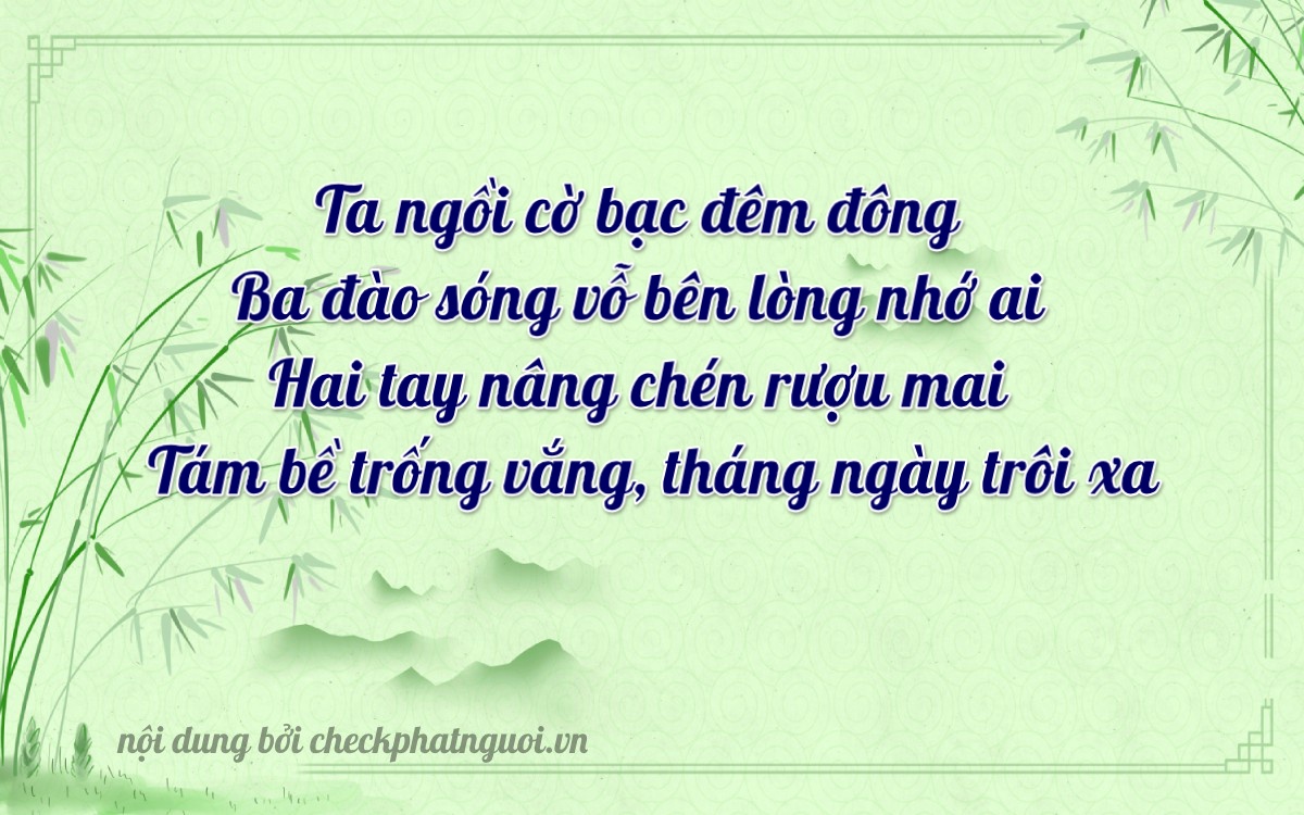 Bài thơ ý nghĩa cho <b>biển số 49AL-03228</b> tại website checkphatnguoi.vn