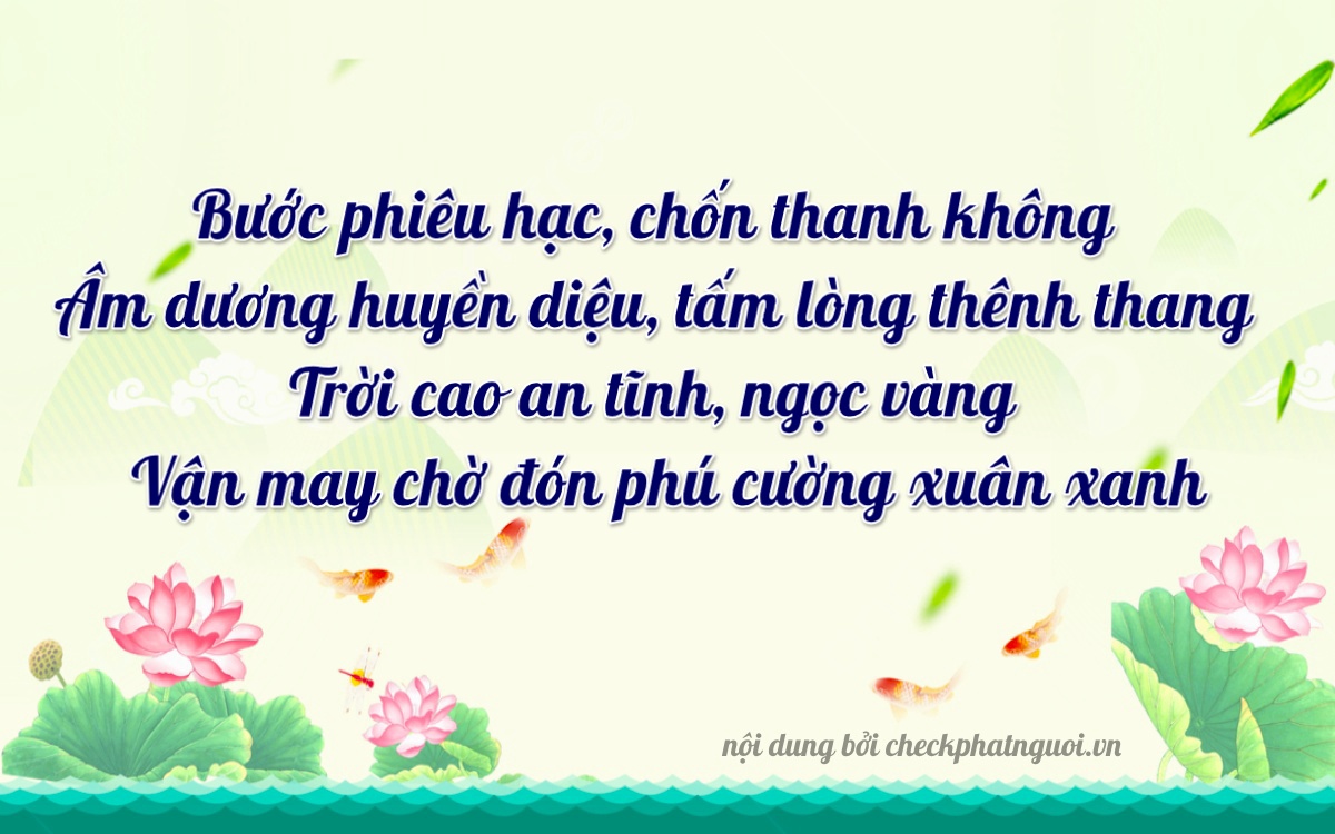 Bài thơ ý nghĩa cho <b>biển số 49B-05880</b> tại website checkphatnguoi.vn