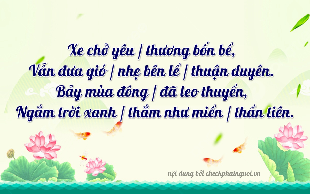 Bài thơ ý nghĩa cho <b>biển số 49B1-47578</b> tại website checkphatnguoi.vn