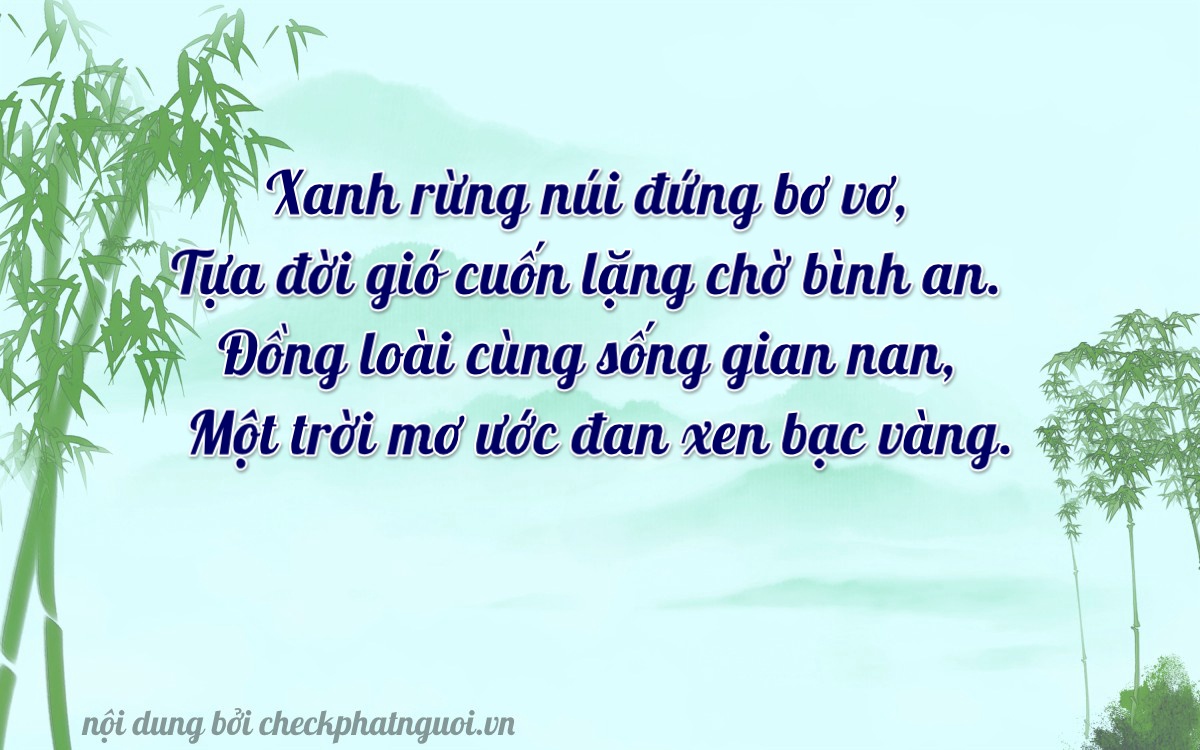 Bài thơ ý nghĩa cho <b>biển số 49B1-47890</b> tại website checkphatnguoi.vn
