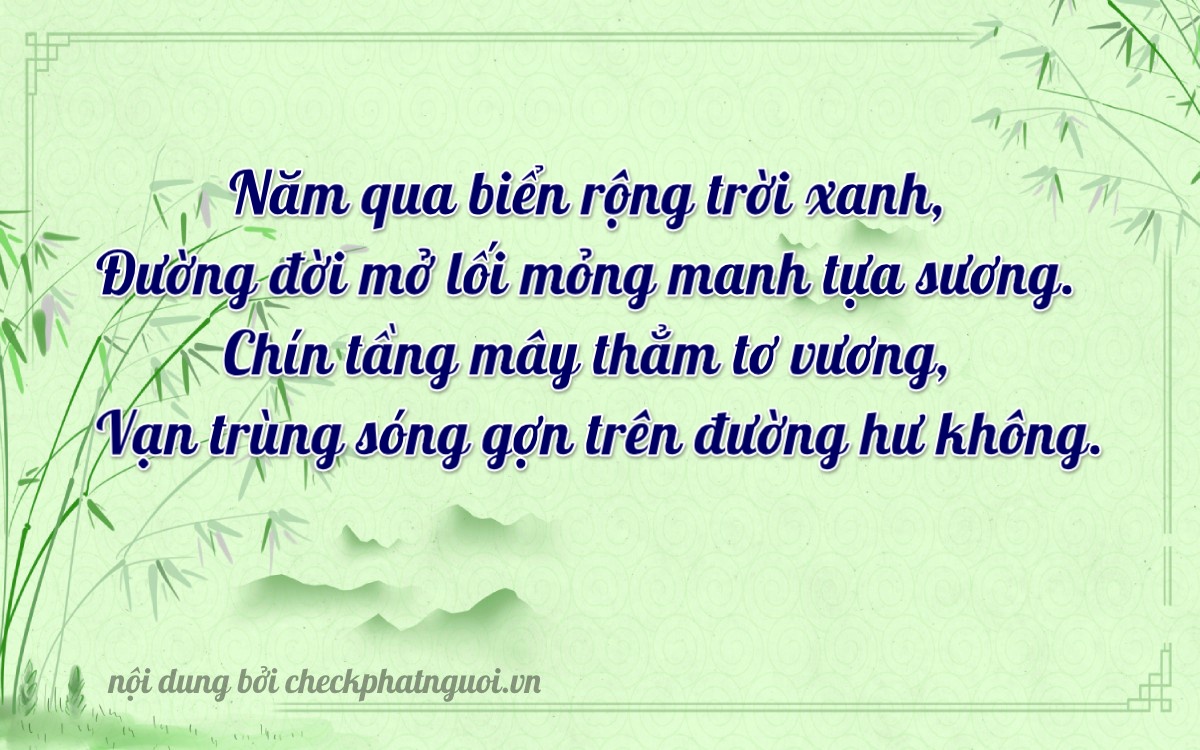 Bài thơ ý nghĩa cho <b>biển số 49B1-51109</b> tại website checkphatnguoi.vn