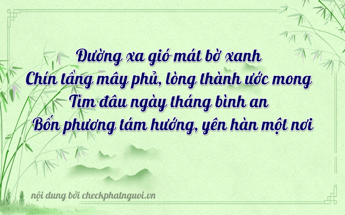 Bài thơ ý nghĩa cho <b>biển số 49B1-96744</b> tại website checkphatnguoi.vn