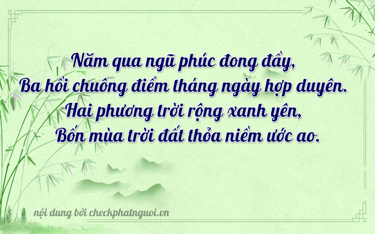 Bài thơ ý nghĩa cho <b>biển số 49B2-05314</b> tại website checkphatnguoi.vn