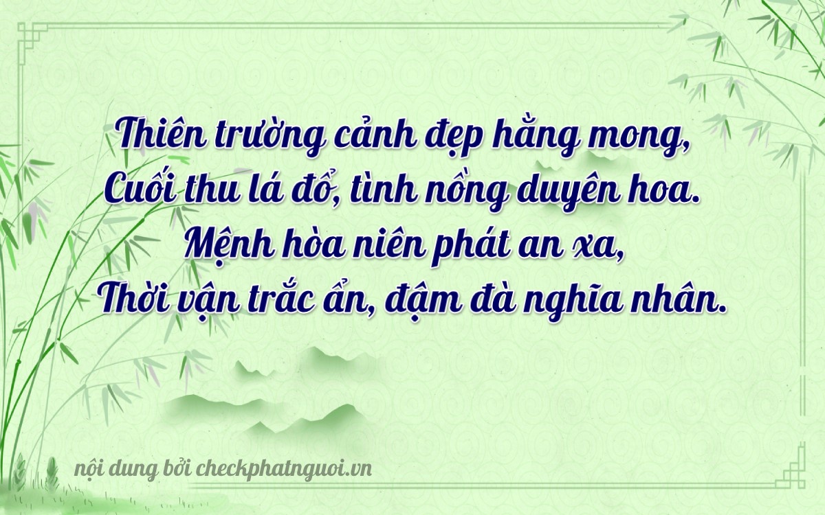 Bài thơ ý nghĩa cho <b>biển số 49C-02211</b> tại website checkphatnguoi.vn