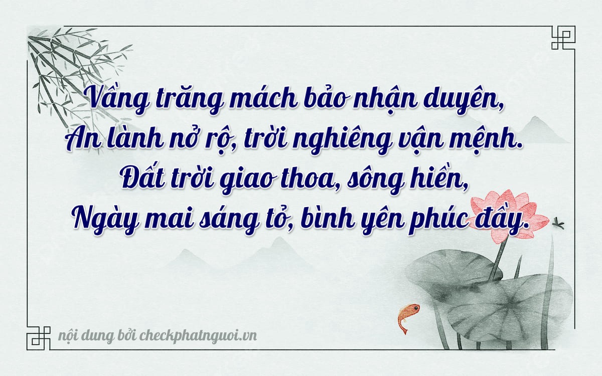 Bài thơ ý nghĩa cho <b>biển số 49C-31274</b> tại website checkphatnguoi.vn