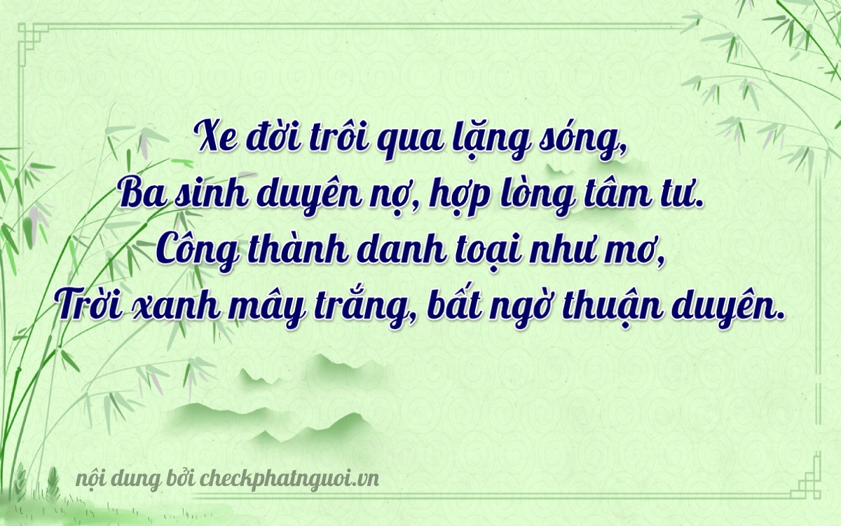 Bài thơ ý nghĩa cho <b>biển số 49C-33598</b> tại website checkphatnguoi.vn