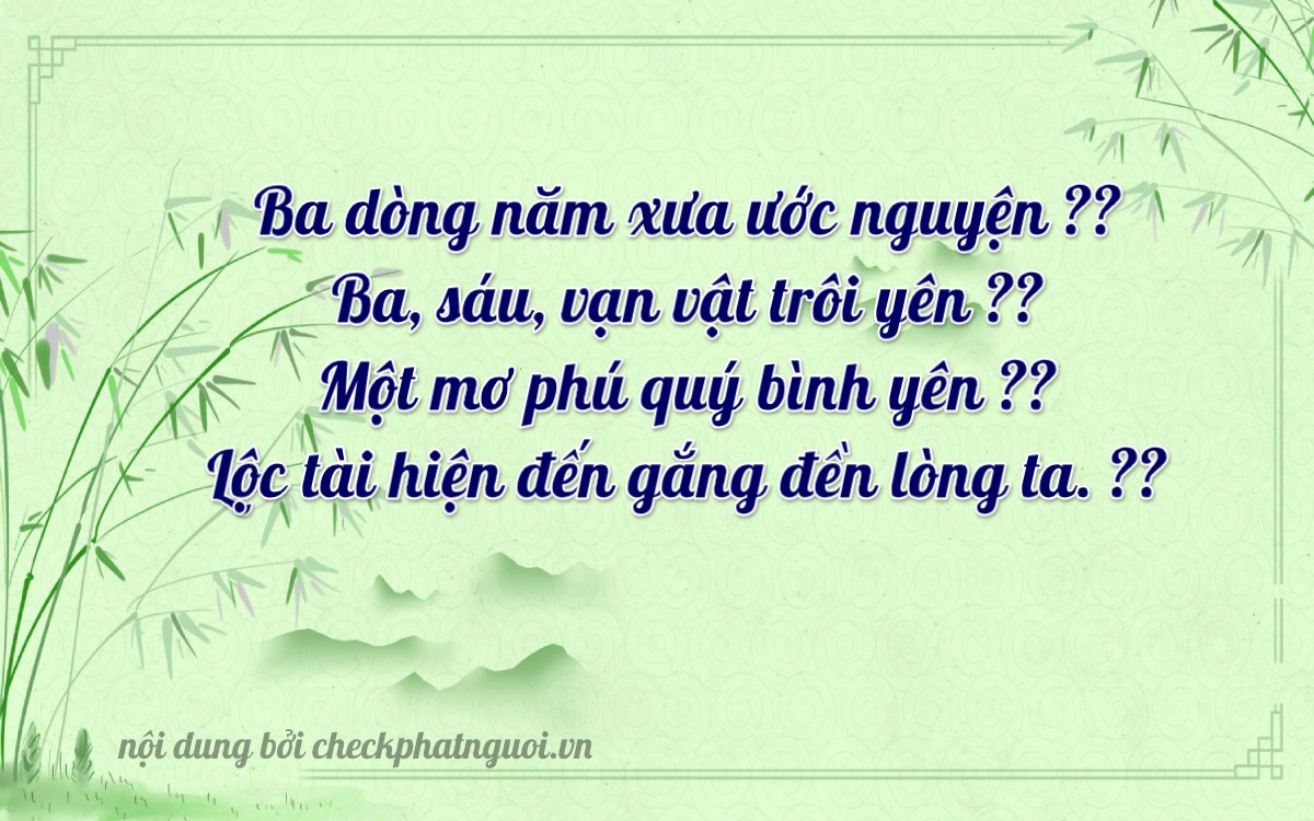 Bài thơ ý nghĩa cho <b>biển số 49C-33651</b> tại website checkphatnguoi.vn