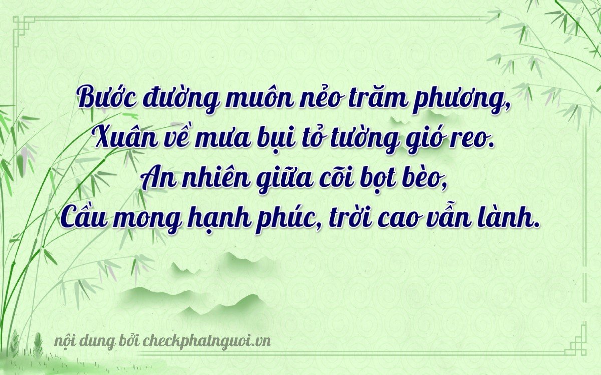 Bài thơ ý nghĩa cho <b>biển số 49C-34512</b> tại website checkphatnguoi.vn