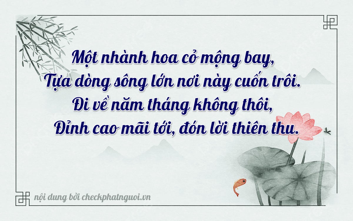 Bài thơ ý nghĩa cho <b>biển số 49D-01385</b> tại website checkphatnguoi.vn