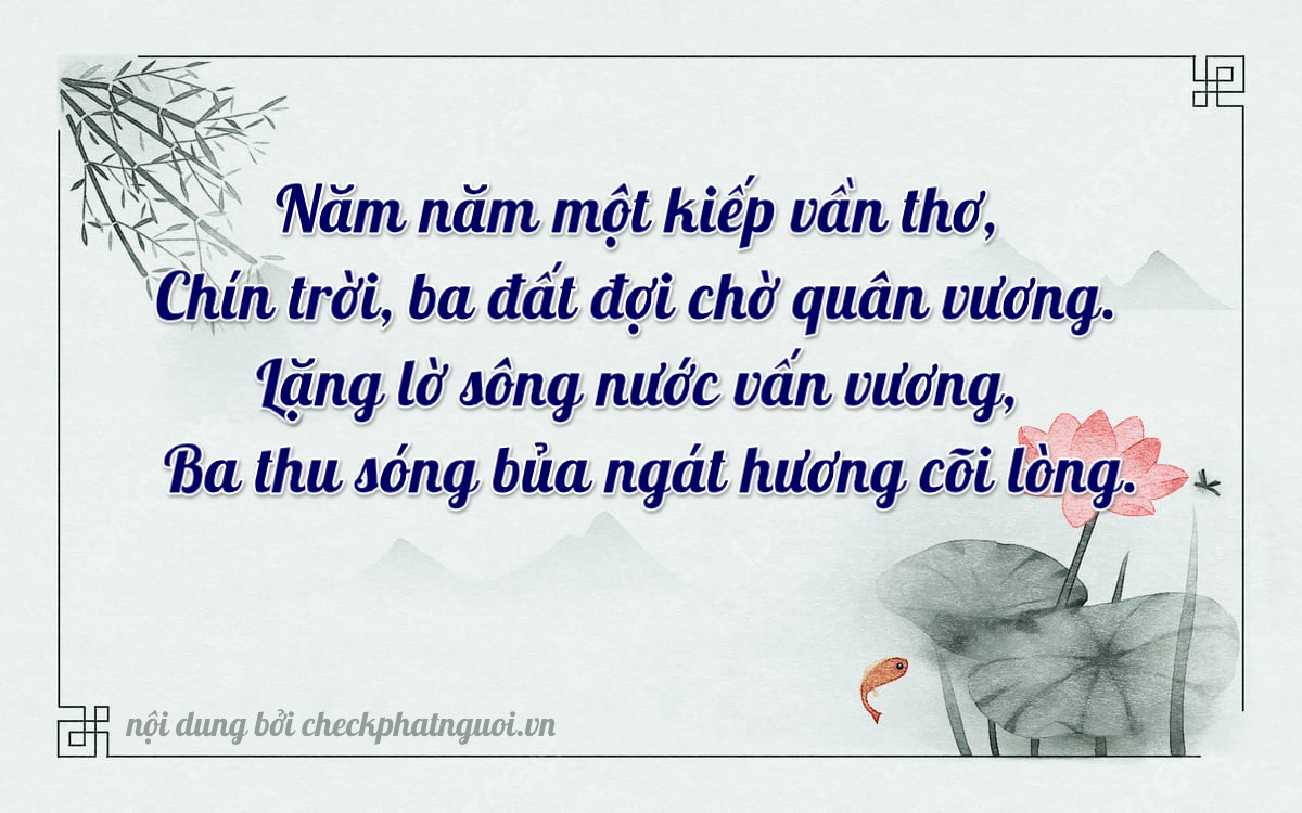Bài thơ ý nghĩa cho <b>biển số 49D1-51993</b> tại website checkphatnguoi.vn