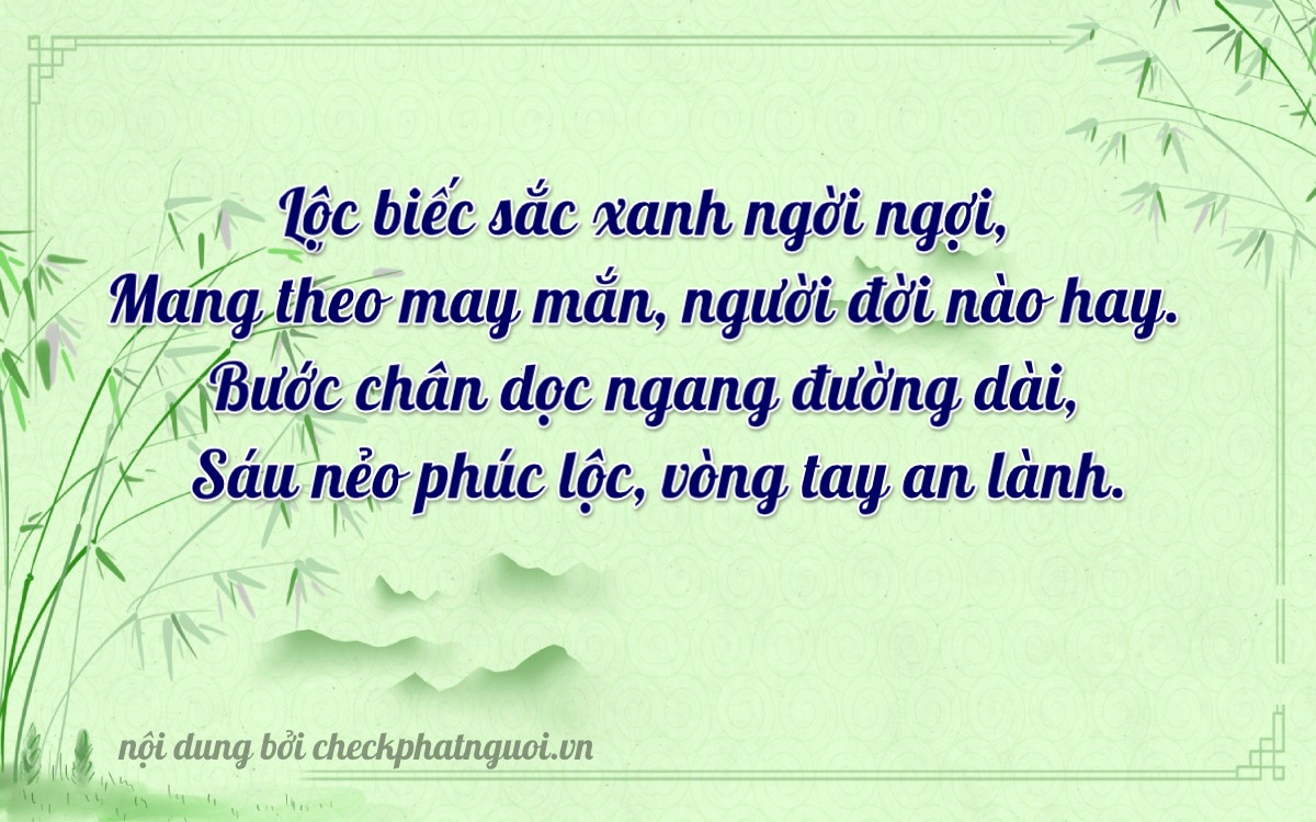 Bài thơ ý nghĩa cho <b>biển số 49D1-65368</b> tại website checkphatnguoi.vn