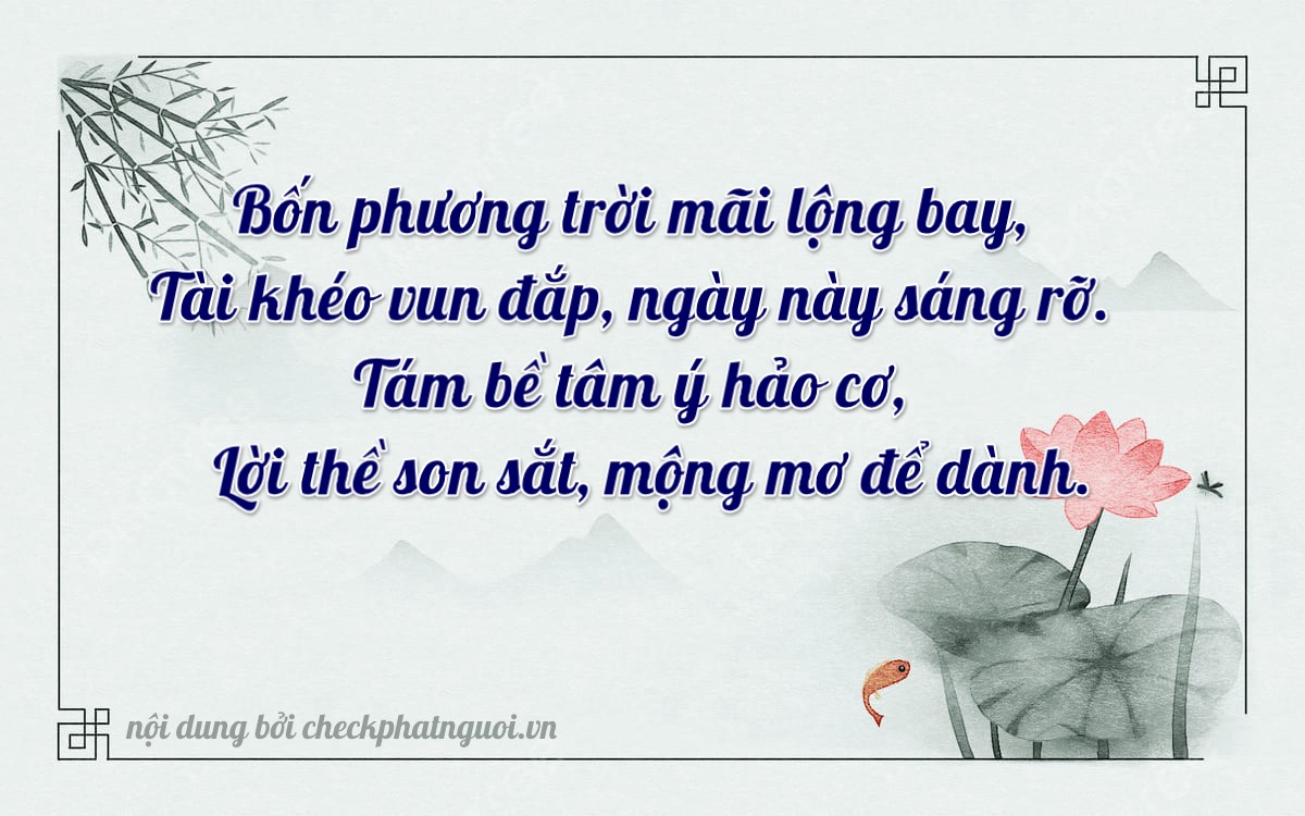 Bài thơ ý nghĩa cho <b>biển số 49D1-74308</b> tại website checkphatnguoi.vn