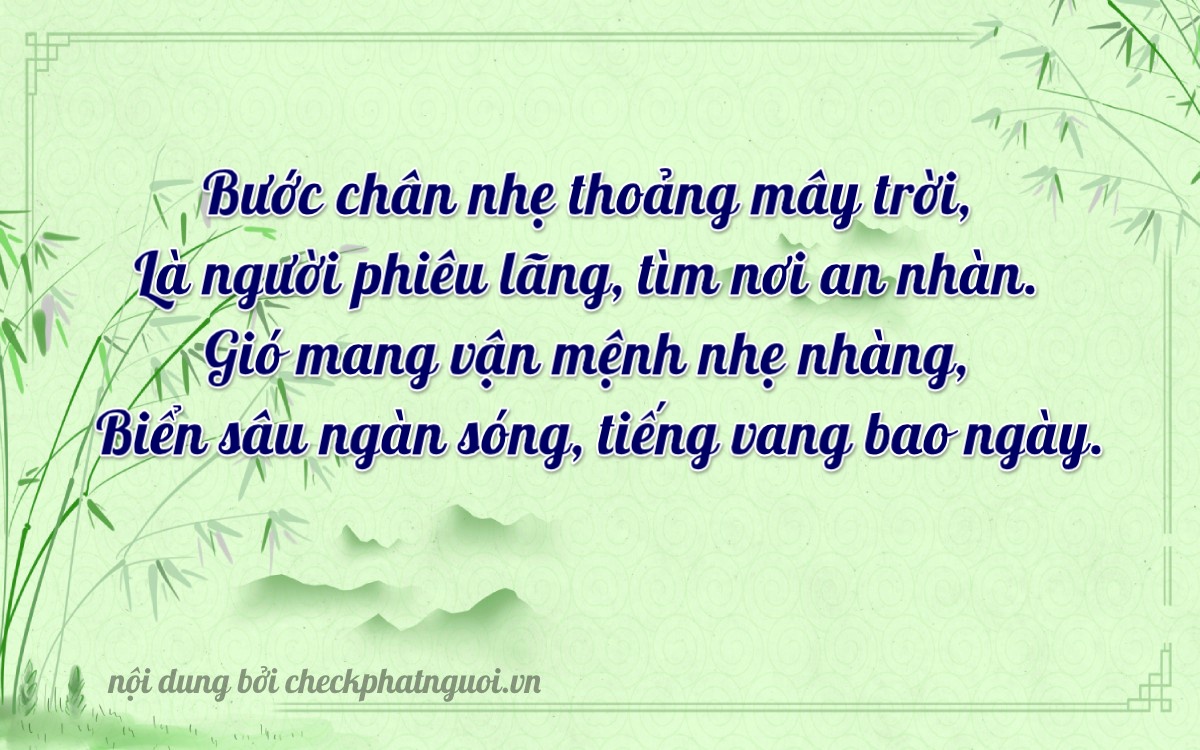 Bài thơ ý nghĩa cho <b>biển số 49D1-77673</b> tại website checkphatnguoi.vn
