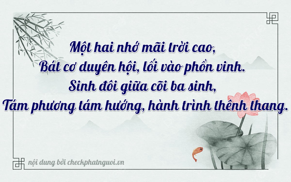 Bài thơ ý nghĩa cho <b>biển số 49E1-12888</b> tại website checkphatnguoi.vn