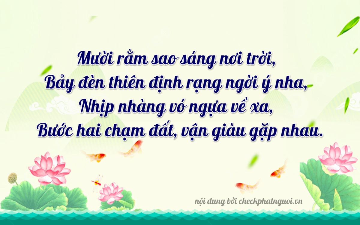Bài thơ ý nghĩa cho <b>biển số 49E1-17272</b> tại website checkphatnguoi.vn