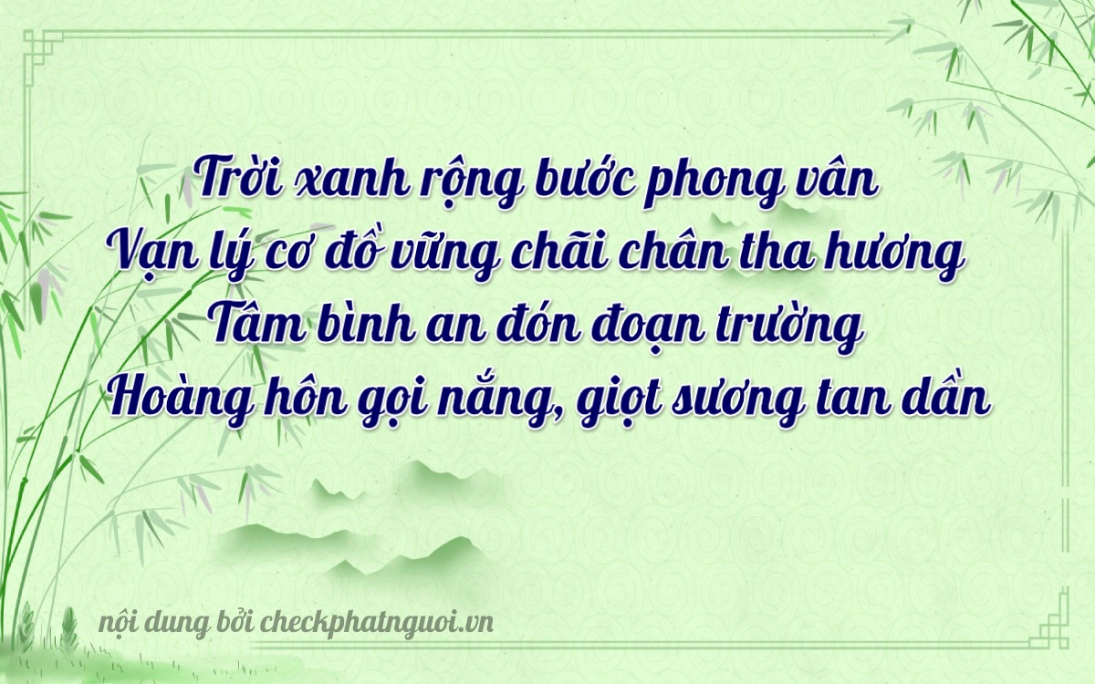 Bài thơ ý nghĩa cho <b>biển số 49E1-27227</b> tại website checkphatnguoi.vn