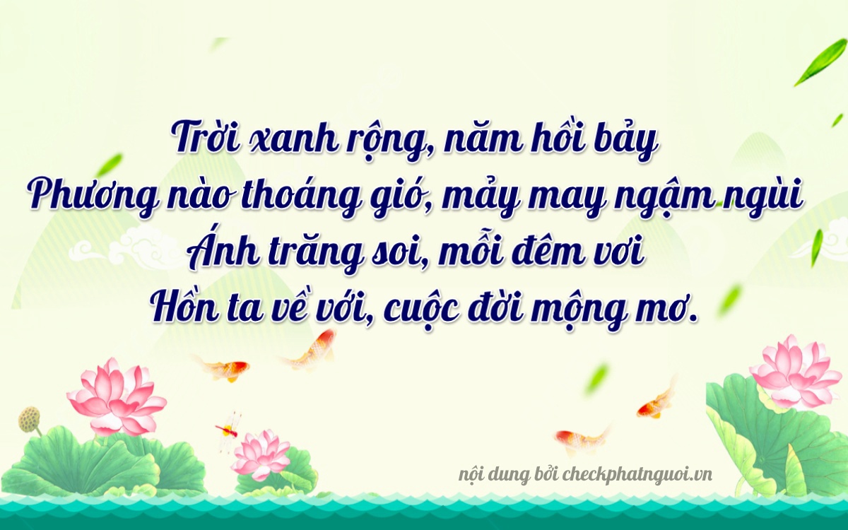 Bài thơ ý nghĩa cho <b>biển số 49E1-78521</b> tại website checkphatnguoi.vn