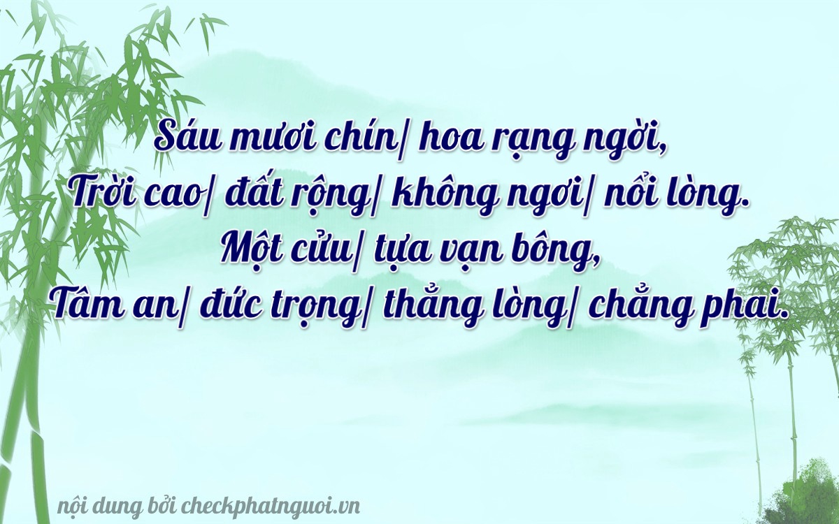 Bài thơ ý nghĩa cho <b>biển số 49E2-01968</b> tại website checkphatnguoi.vn