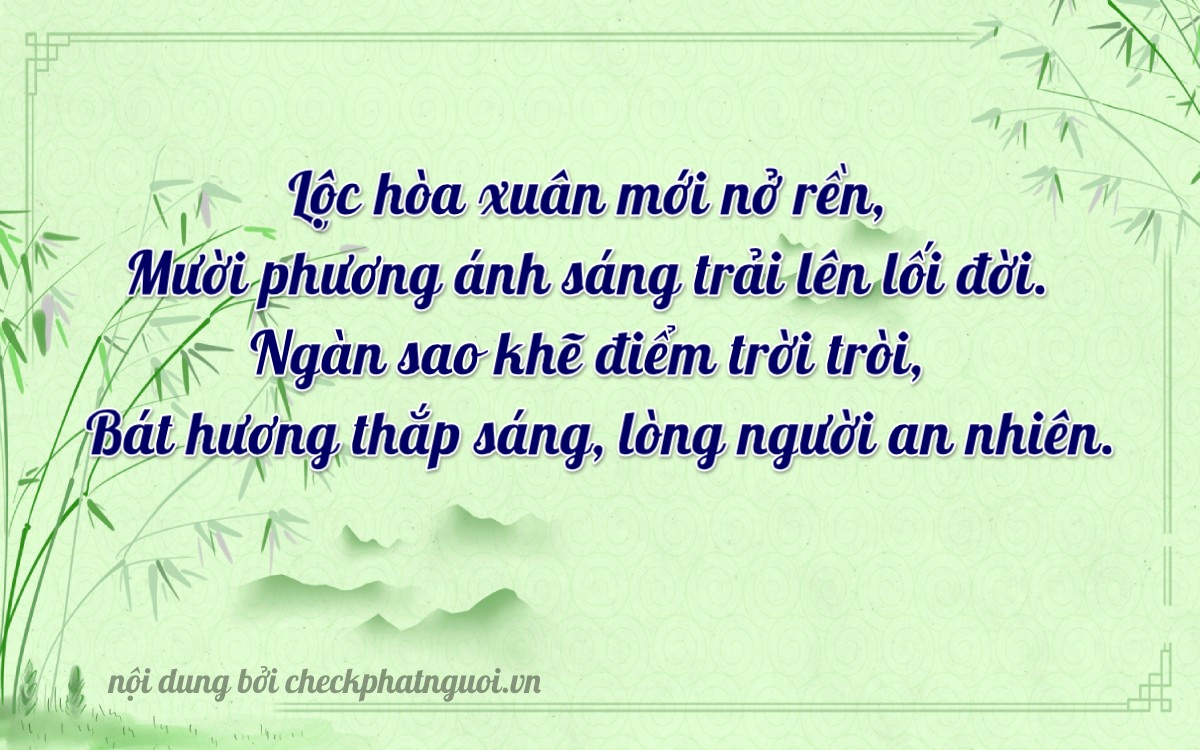 Bài thơ ý nghĩa cho <b>biển số 49E2-06018</b> tại website checkphatnguoi.vn