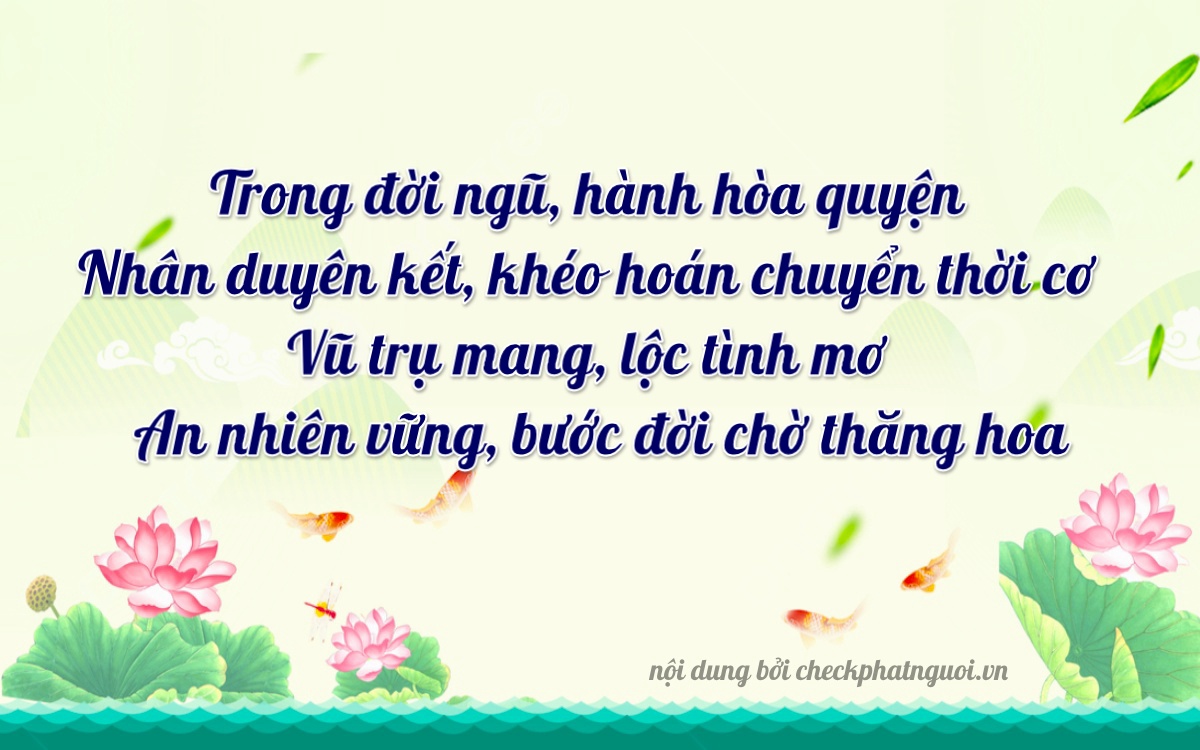 Bài thơ ý nghĩa cho <b>biển số 49F1-15035</b> tại website checkphatnguoi.vn