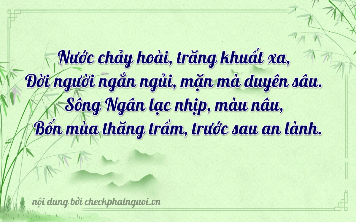 Bài thơ ý nghĩa cho <b>biển số 49G1-03114</b> tại website checkphatnguoi.vn