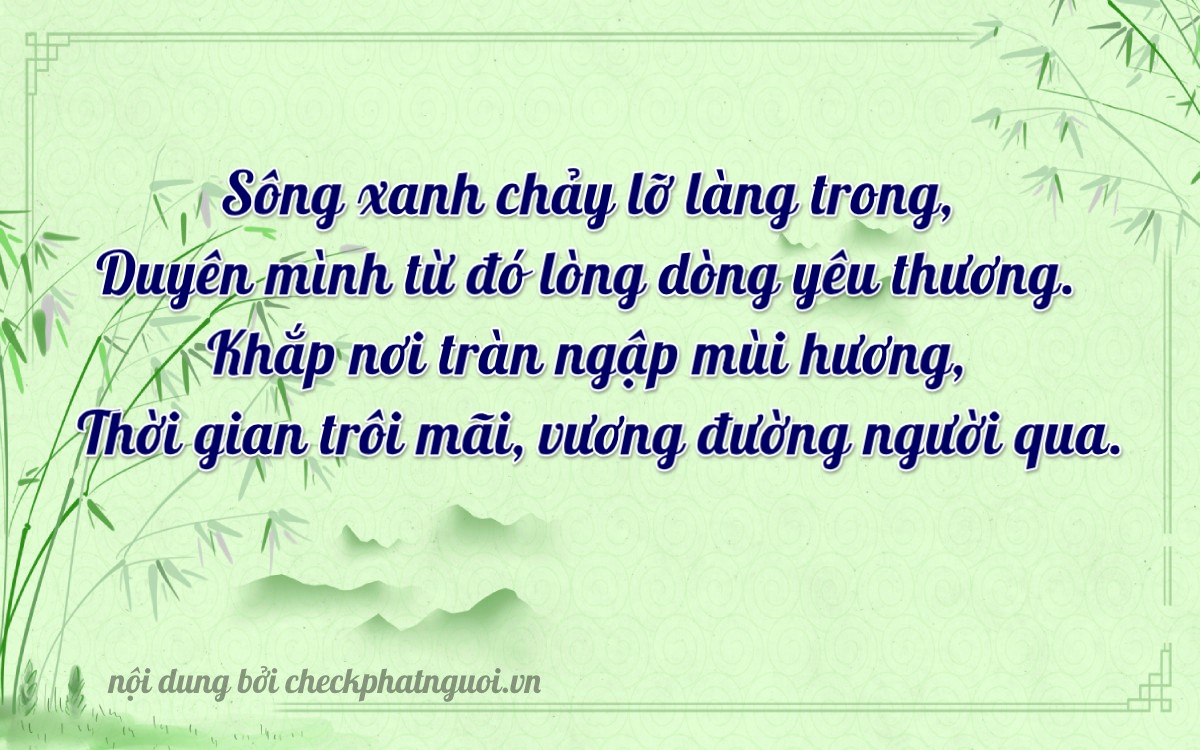 Bài thơ ý nghĩa cho <b>biển số 49G1-29308</b> tại website checkphatnguoi.vn