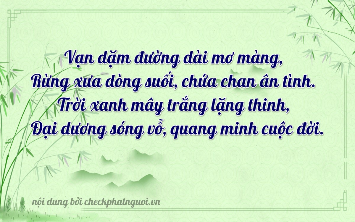 Bài thơ ý nghĩa cho <b>biển số 49G1-80092</b> tại website checkphatnguoi.vn