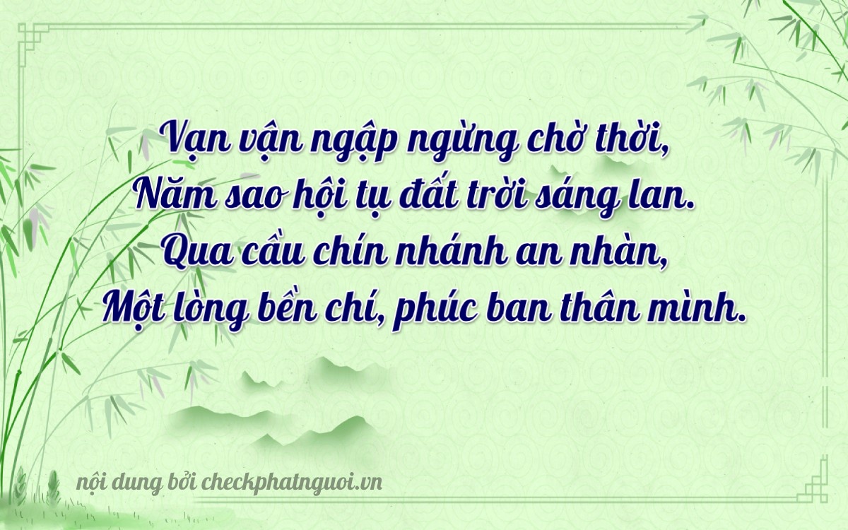Bài thơ ý nghĩa cho <b>biển số 49H-04511</b> tại website checkphatnguoi.vn