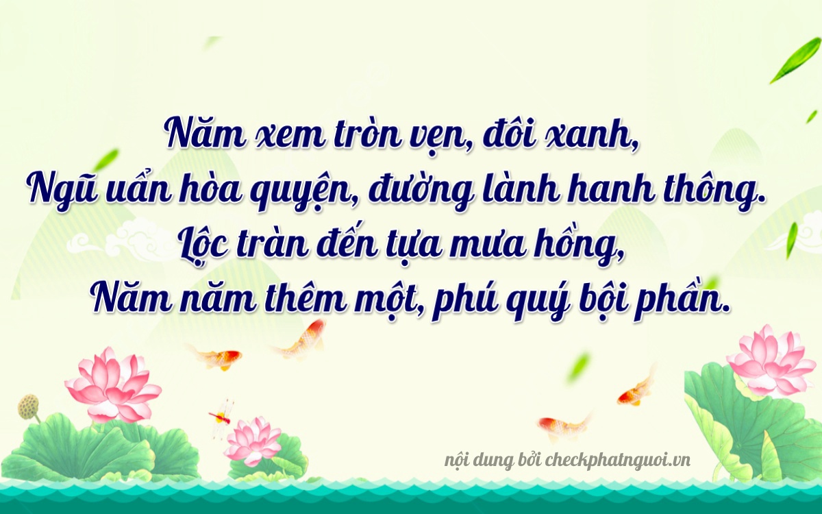 Bài thơ ý nghĩa cho <b>biển số 49H-04585</b> tại website checkphatnguoi.vn