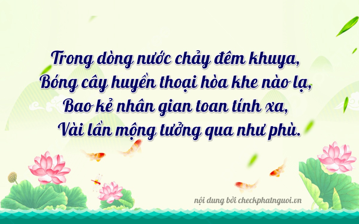 Bài thơ ý nghĩa cho <b>biển số 49H-12342</b> tại website checkphatnguoi.vn