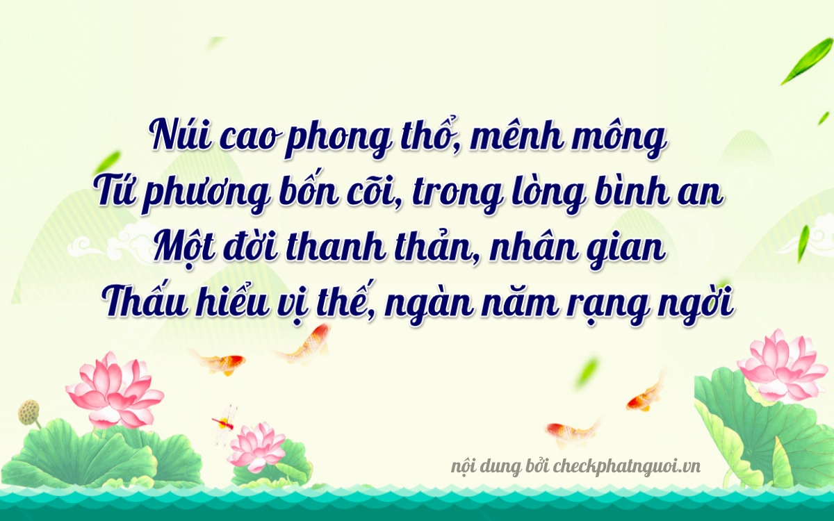 Bài thơ ý nghĩa cho <b>biển số 49H1-44114</b> tại website checkphatnguoi.vn