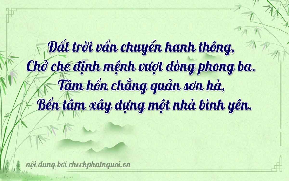 Bài thơ ý nghĩa cho <b>biển số 49H-48771</b> tại website checkphatnguoi.vn