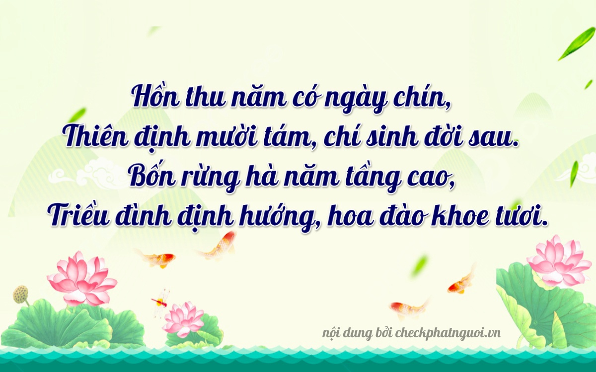 Bài thơ ý nghĩa cho <b>biển số 49K1-16834</b> tại website checkphatnguoi.vn