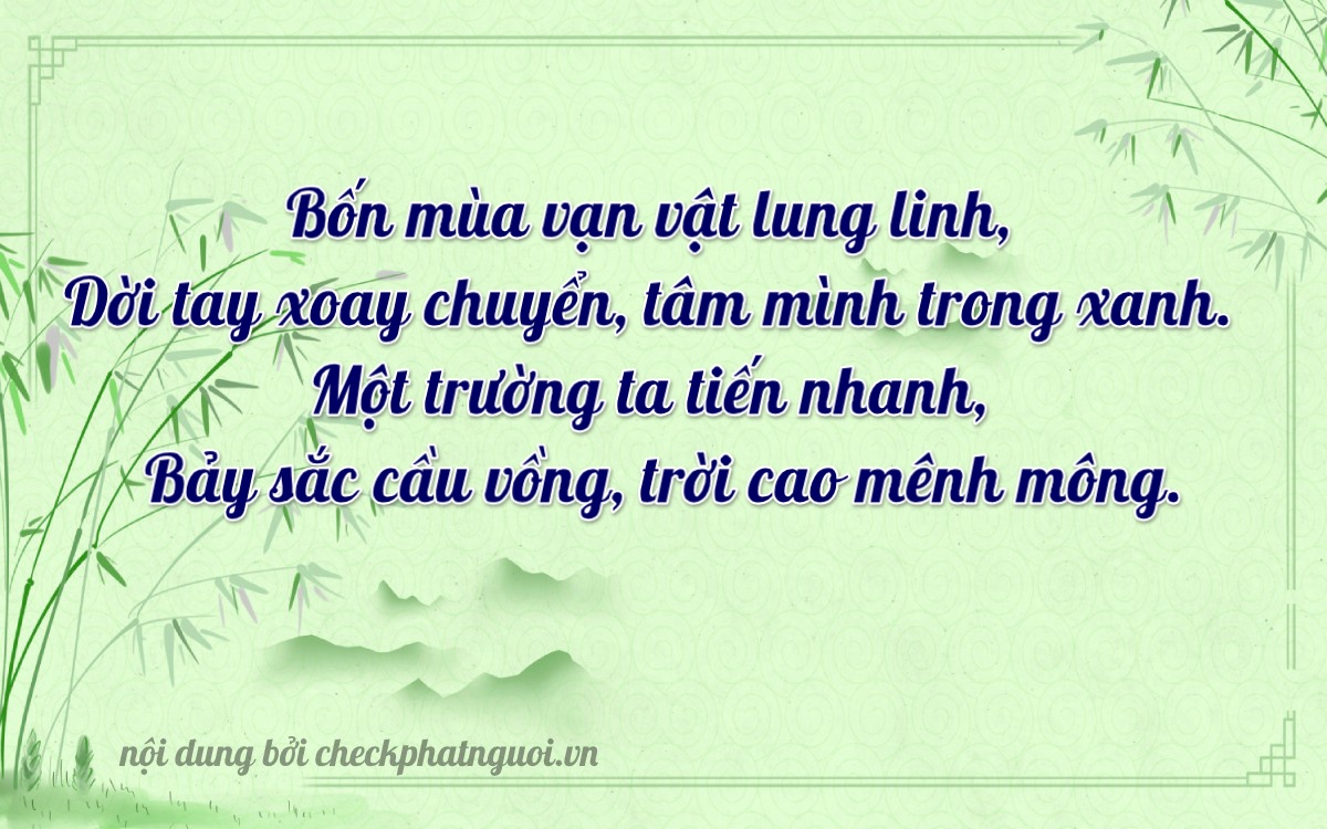 Bài thơ ý nghĩa cho <b>biển số 49K1-41723</b> tại website checkphatnguoi.vn