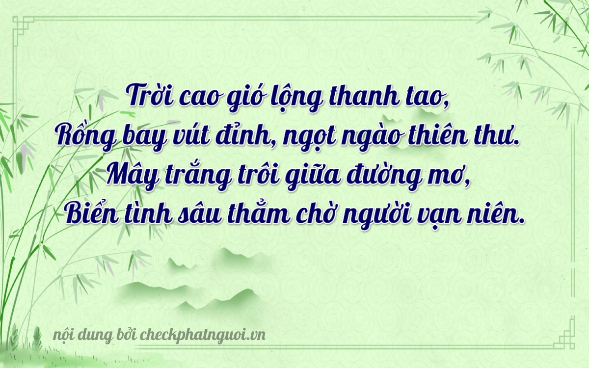 Bài thơ ý nghĩa cho <b>biển số 49N1-20429</b> tại website checkphatnguoi.vn