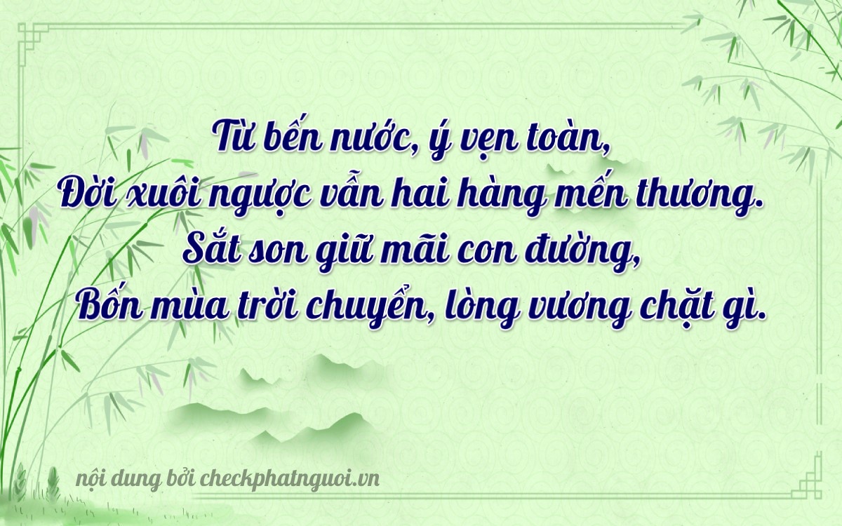 Bài thơ ý nghĩa cho <b>biển số 49N-31202</b> tại website checkphatnguoi.vn