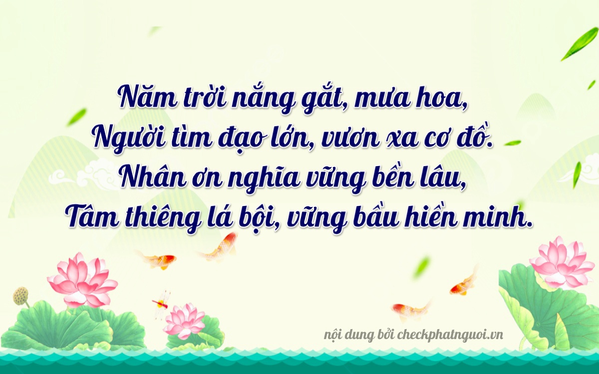 Bài thơ ý nghĩa cho <b>biển số 50964</b> tại website checkphatnguoi.vn