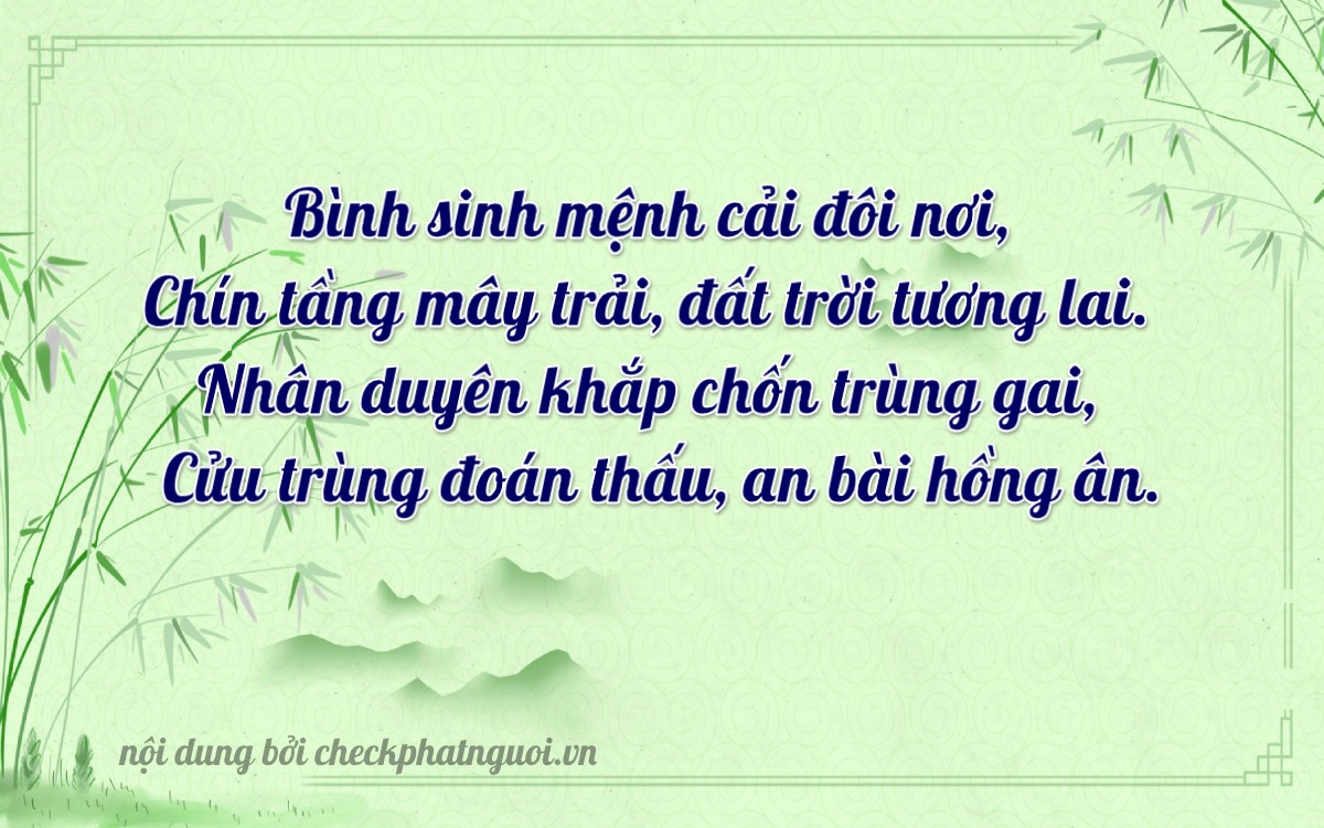 Bài thơ ý nghĩa cho <b>biển số 50A-31999</b> tại website checkphatnguoi.vn