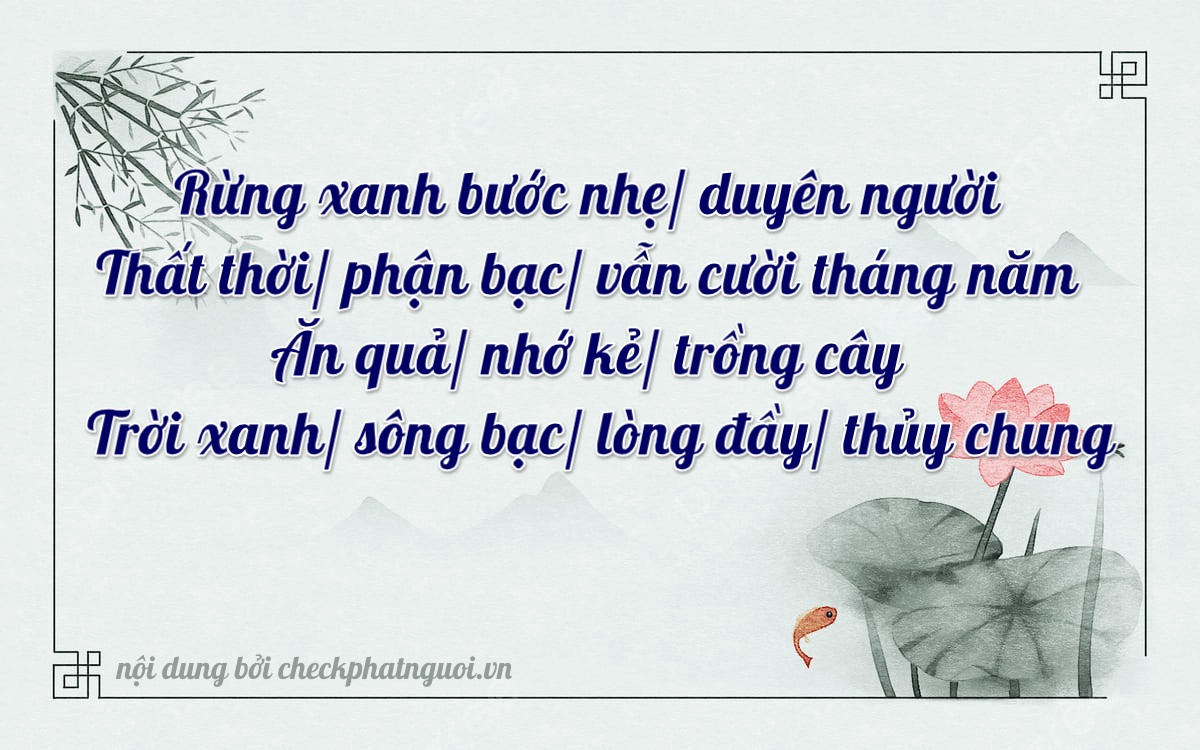 Bài thơ ý nghĩa cho <b>biển số 50A-37717</b> tại website checkphatnguoi.vn