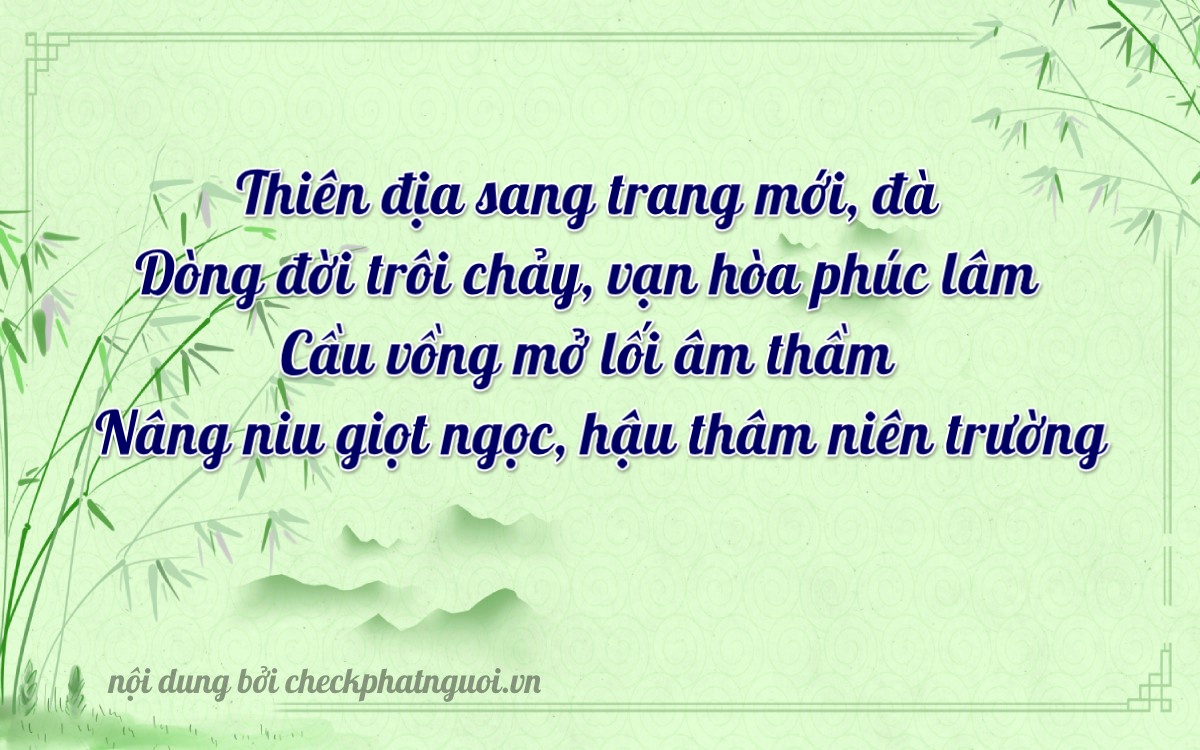 Bài thơ ý nghĩa cho <b>biển số 50AA-00041</b> tại website checkphatnguoi.vn