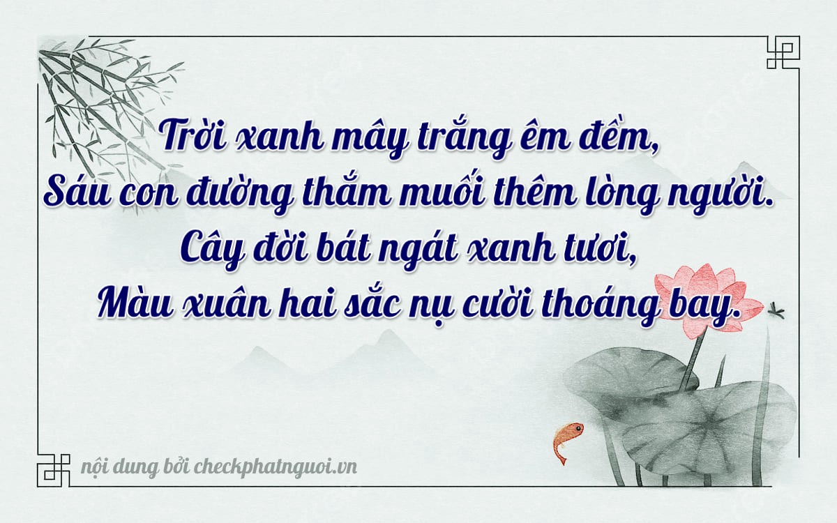 Bài thơ ý nghĩa cho <b>biển số 50AA-06329</b> tại website checkphatnguoi.vn