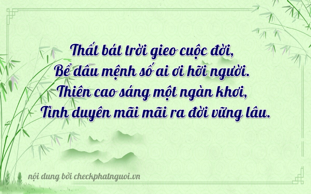 Bài thơ ý nghĩa cho <b>biển số 50AA-12387</b> tại website checkphatnguoi.vn