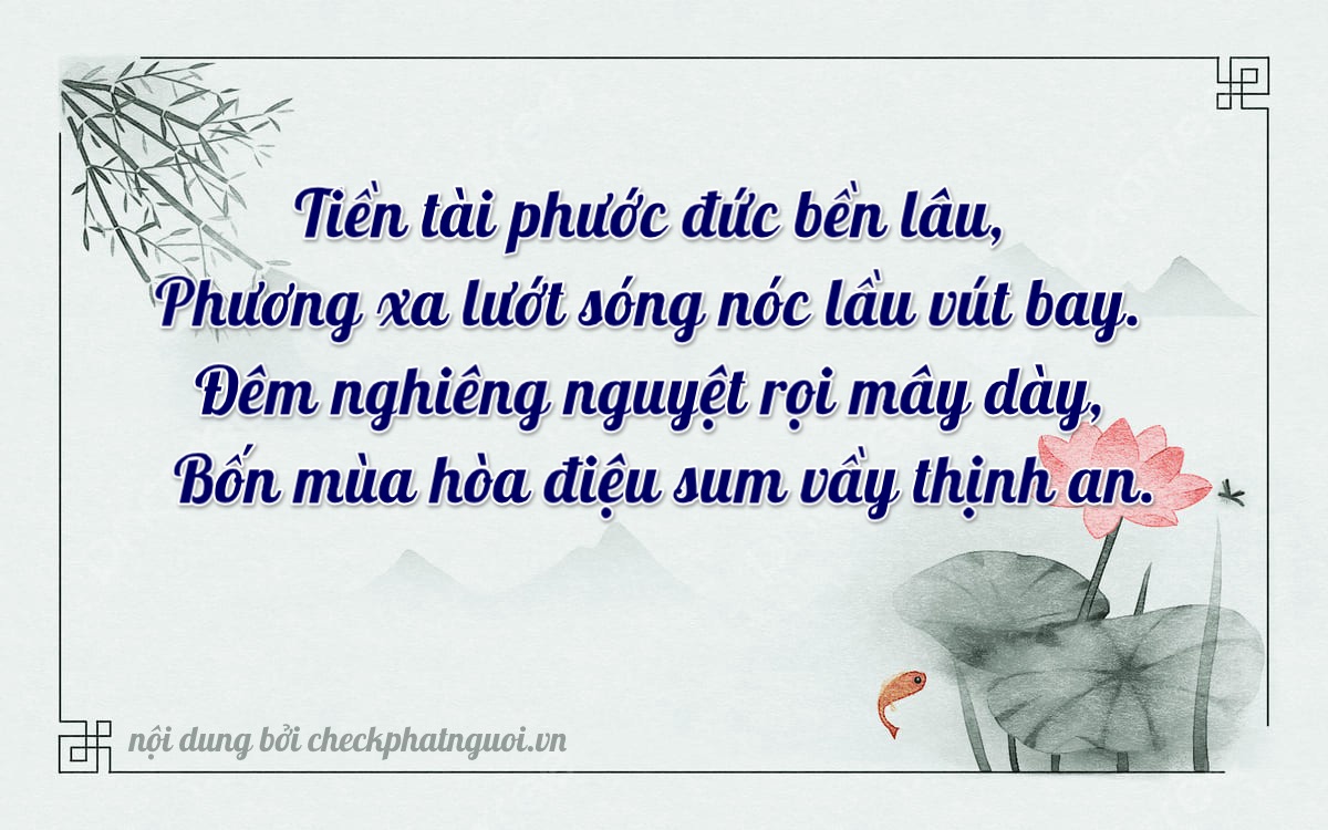 Bài thơ ý nghĩa cho <b>biển số 50AA-28495</b> tại website checkphatnguoi.vn