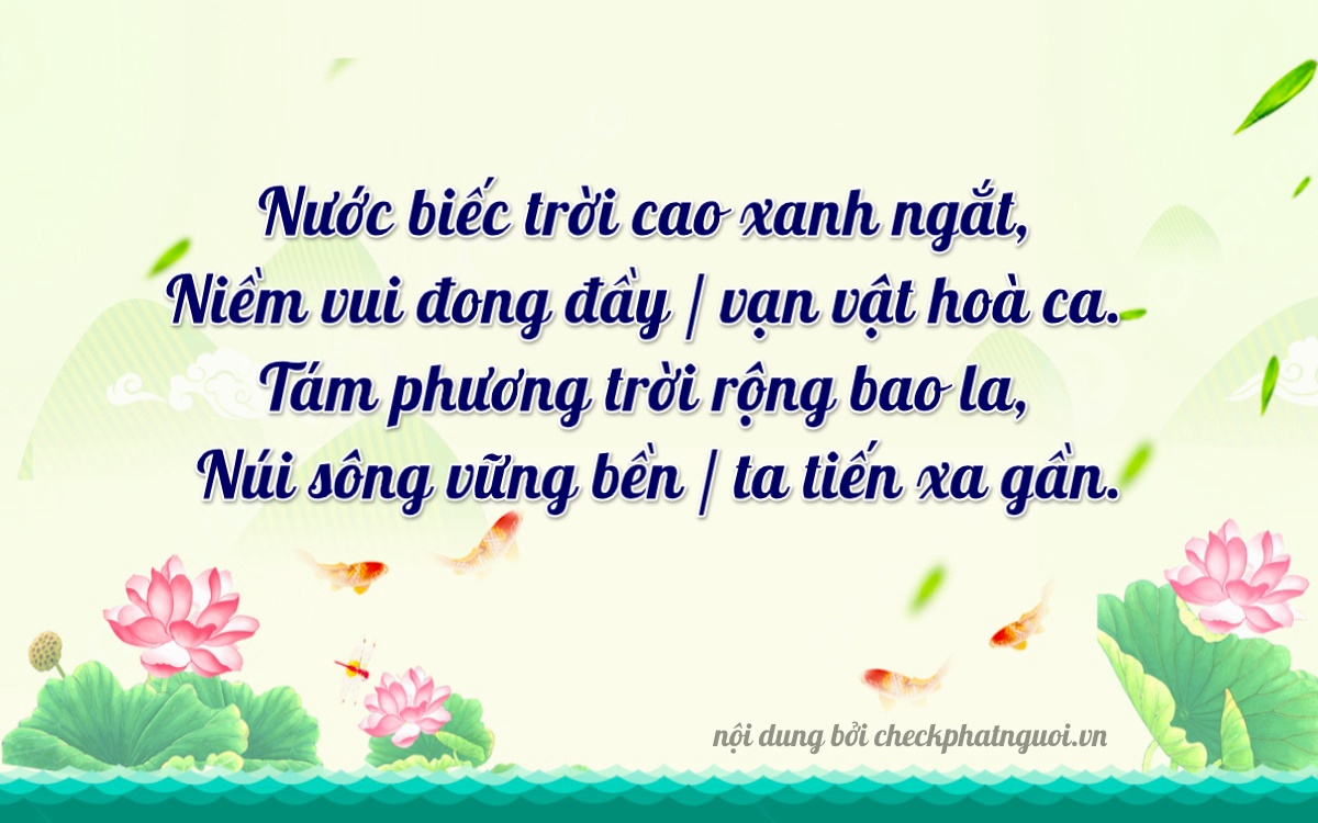Bài thơ ý nghĩa cho <b>biển số 50AA-28850</b> tại website checkphatnguoi.vn