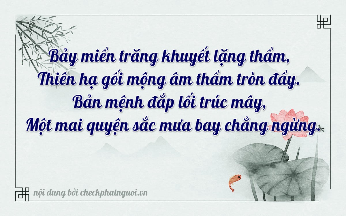 Bài thơ ý nghĩa cho <b>biển số 50AA-37713</b> tại website checkphatnguoi.vn
