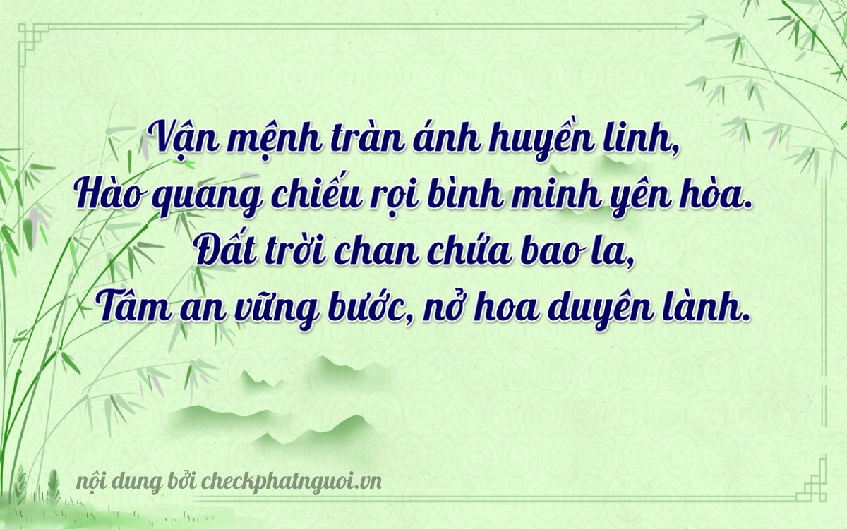 Bài thơ ý nghĩa cho <b>biển số 50AA-60999</b> tại website checkphatnguoi.vn
