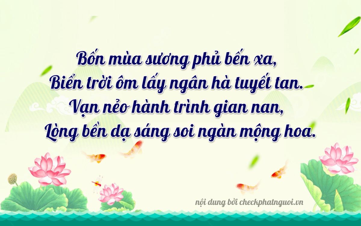 Bài thơ ý nghĩa cho <b>biển số 50AA-92684</b> tại website checkphatnguoi.vn
