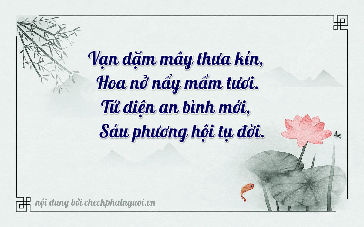 Bài thơ ý nghĩa cho <b>biển số 50AB-14476</b> tại website checkphatnguoi.vn